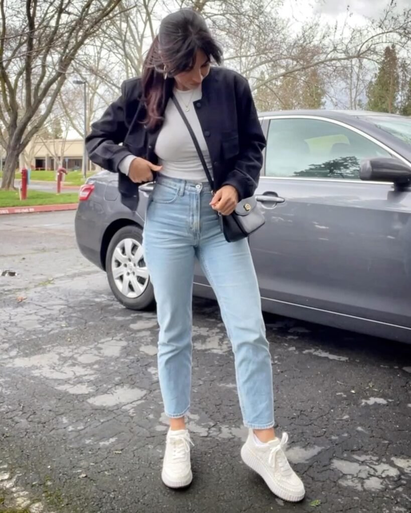 Bomber Jacket + Jeans + Basic Tee