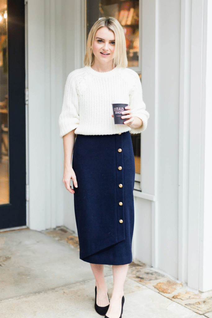 The Pencil Skirt And Chunky Sweater