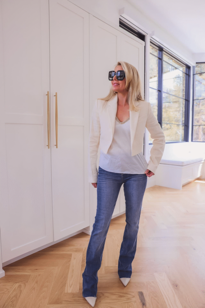 Blazer, Jeans, And Booties For Casual Friday