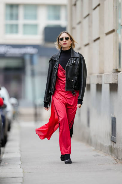 A Slip Dress Layered Over A Turtleneck