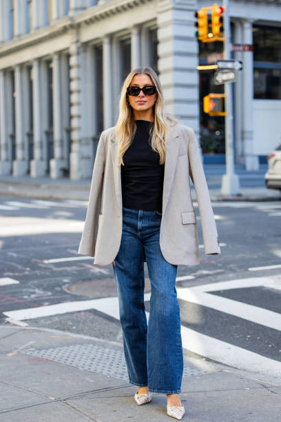 Oversized Blazer + Jeans + Turtleneck