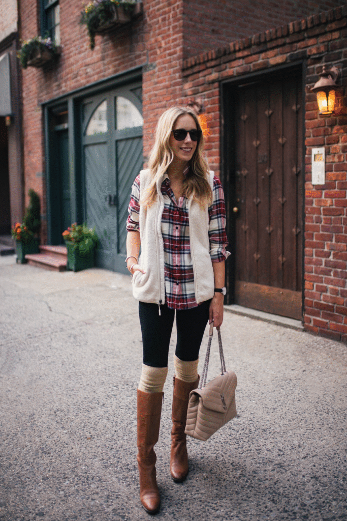 Plaid Shirt and Vest Combo