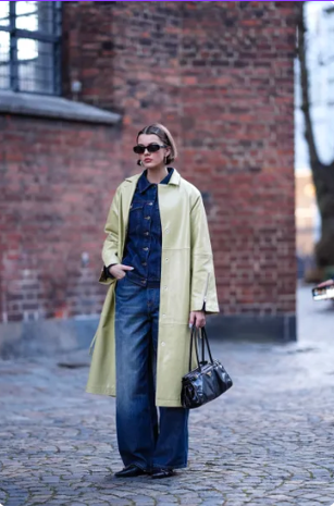 Statement Coat Over Minimal Outfit