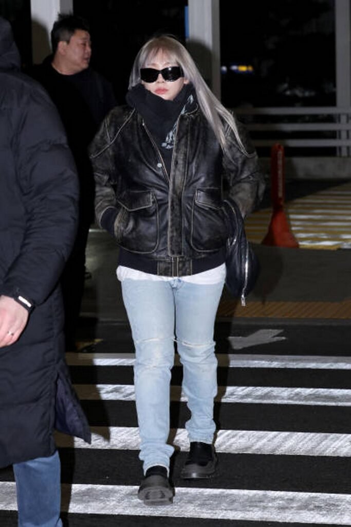 Black Leather Bomber Jacket + Black Scarf + Light Wash Skinny Jeans + Black Clogs