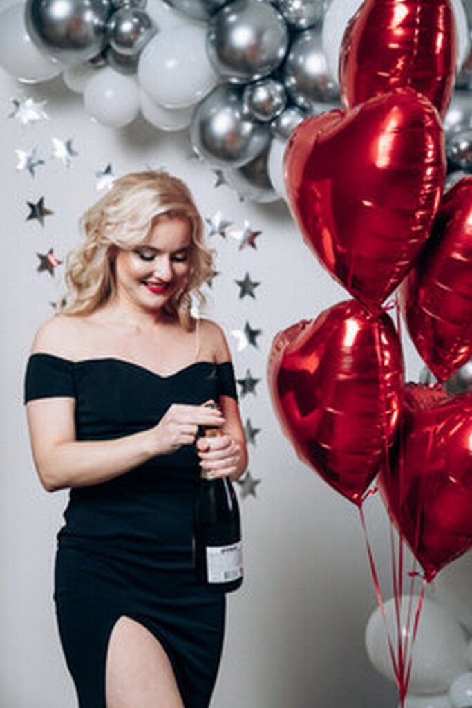 Black Off-the-Shoulder Dress with Slit and Black Heels