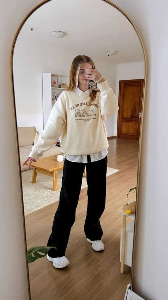 Layered Comfort with Vintage Flair