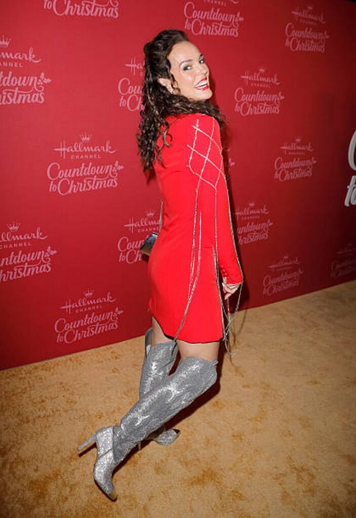 Red Mini Dress with Silver Detail and Silver Thigh-High Boots