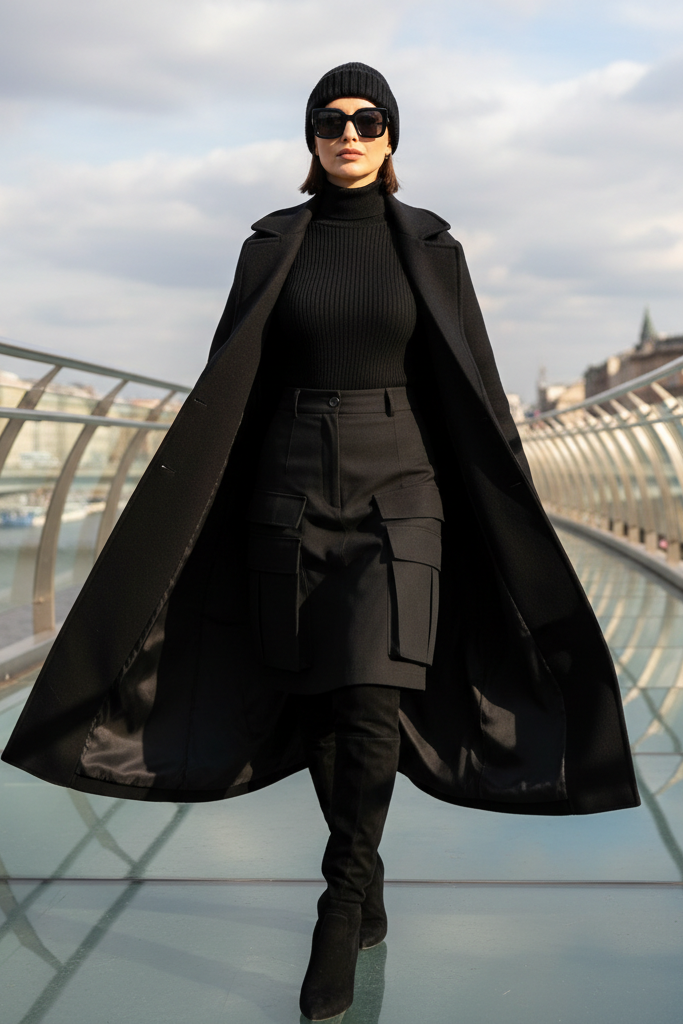 The Cargo Skirt & Thigh High Boots