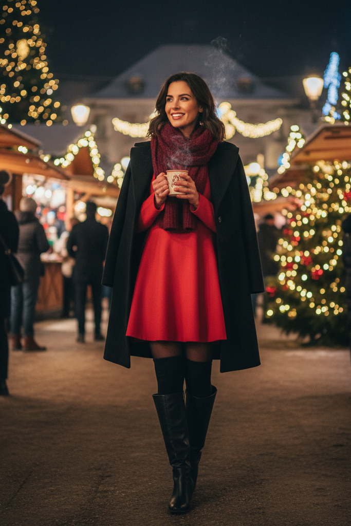 The Fleece-Lined Tights & Mini Dress