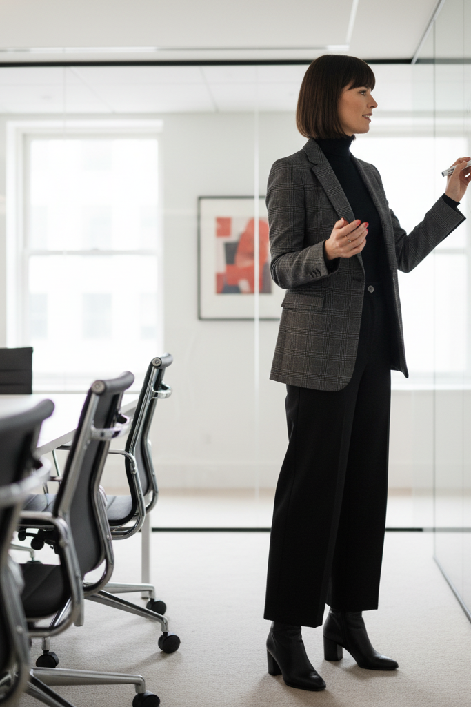 The Turtleneck & Blazer Power Combo