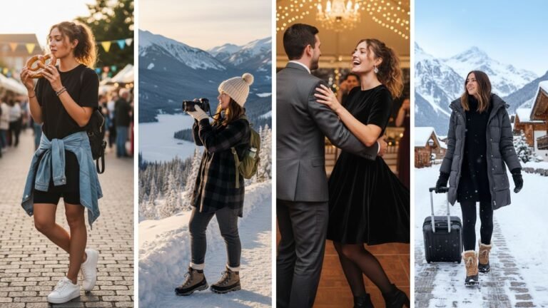 Stay warm and stylish in a black dress and boots! Discover 30 cozy winter outfits for work, dates, and casual days. Look amazing in the cold.