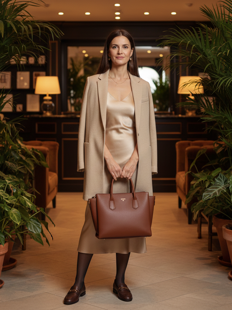 The Knit Blazer + Silk Slip Dress