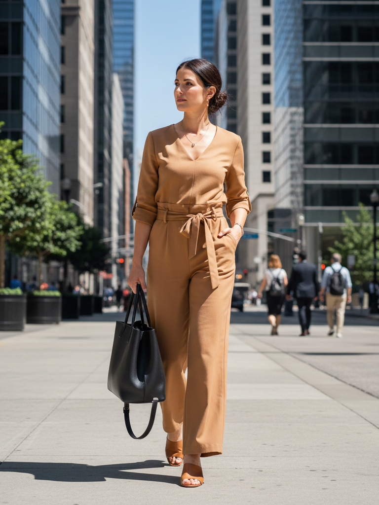  The Paperbag Waist Jumpsuit + Structured Tote