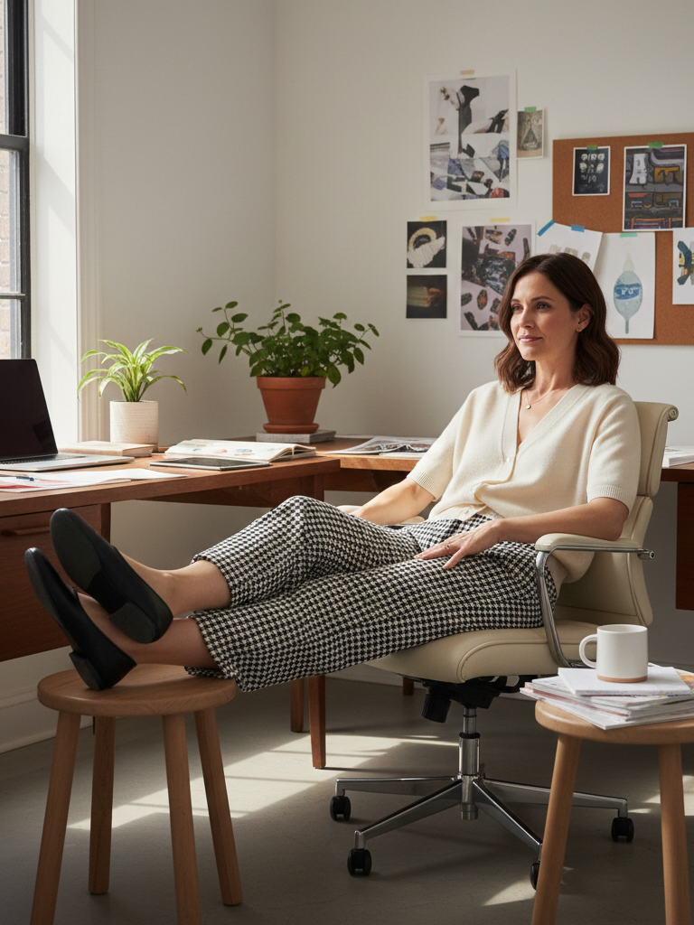 The Cashmere Sweater Set + Tweed Trousers