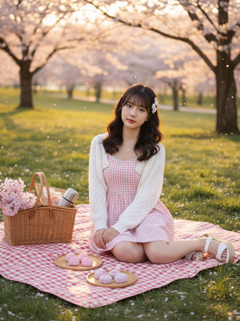 Babydoll Dress + Cardigan + Platform Sandals