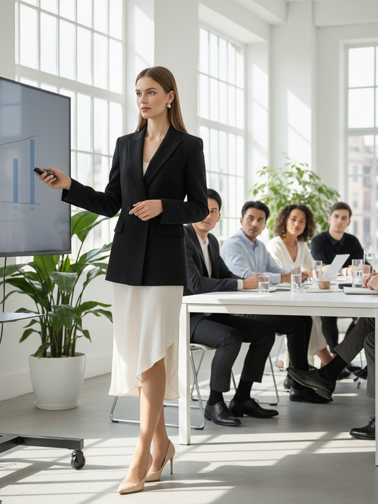 Blazer and Slip Skirt