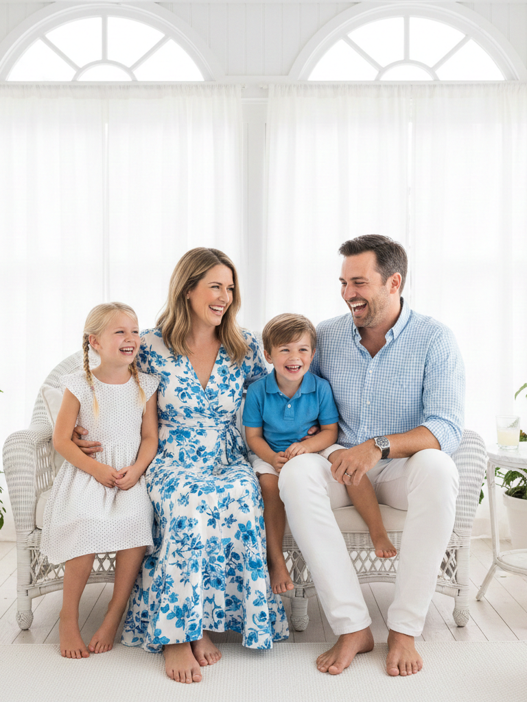 Blue & White Pattern Mix