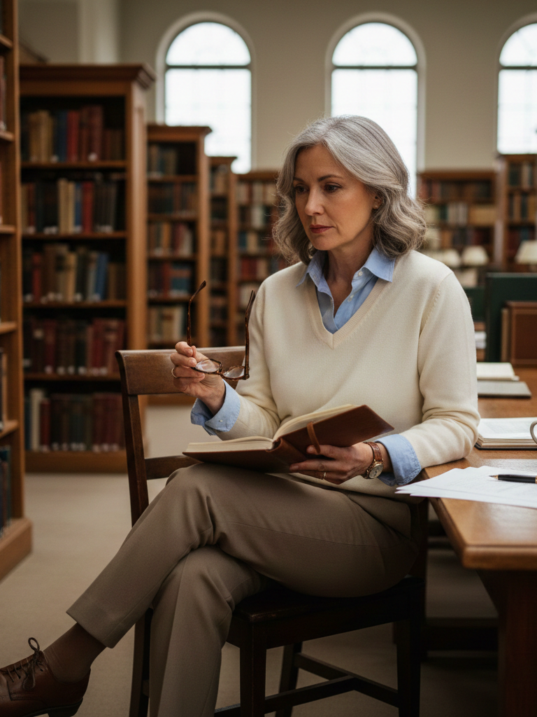 Button-Down Shirt + Sweater + Trousers + Oxfords