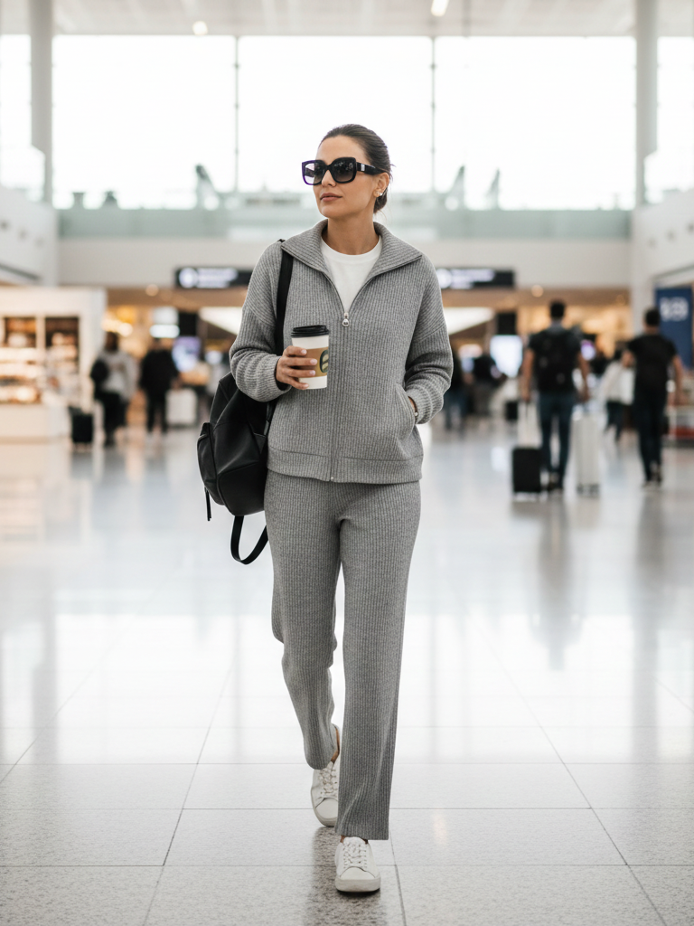 Coordinating Separates Set + Slip-On Sneakers