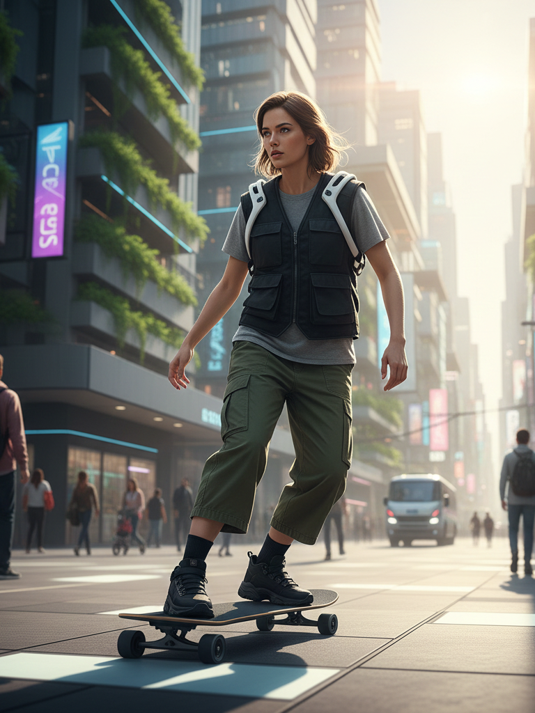 Exoskeleton Light Vest + Graphene-Infused Tee + Cargo Culottes