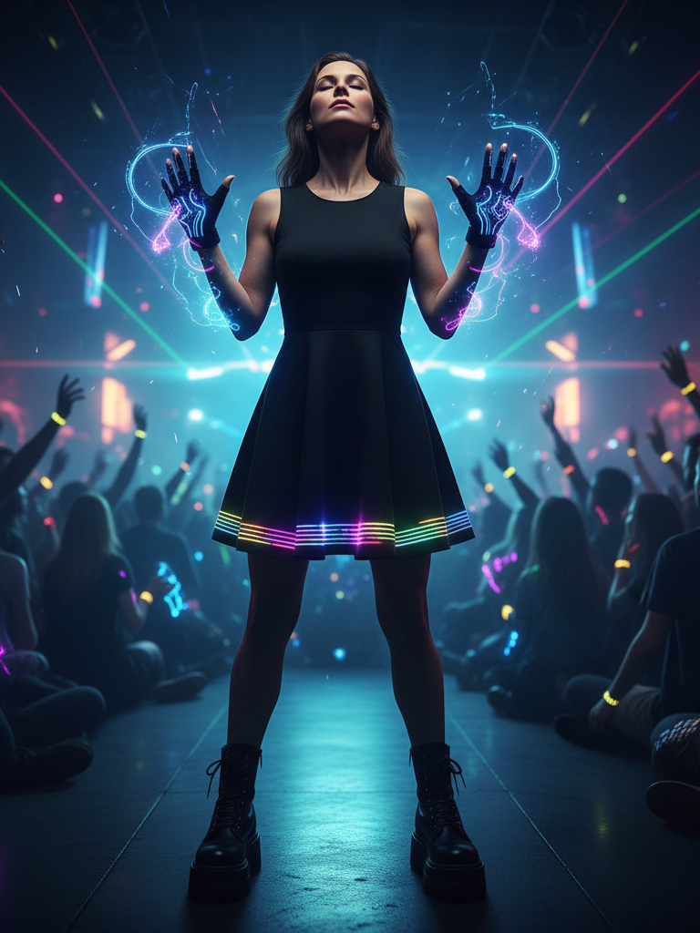 Force-Feedback Gloves + LED Hem Dress + Stabilizer Boots