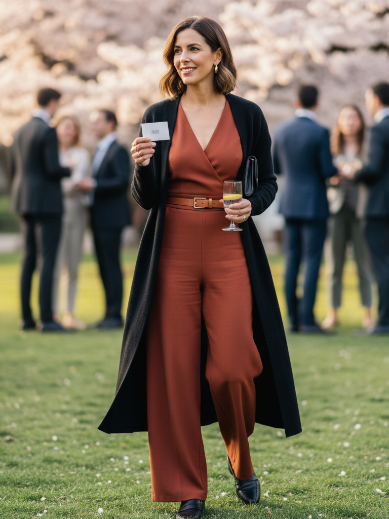 Jumpsuit + Belt + Smart Coat