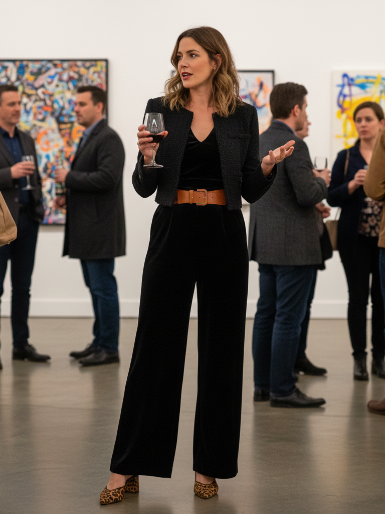 Jumpsuit + Belt + Smart Jacket