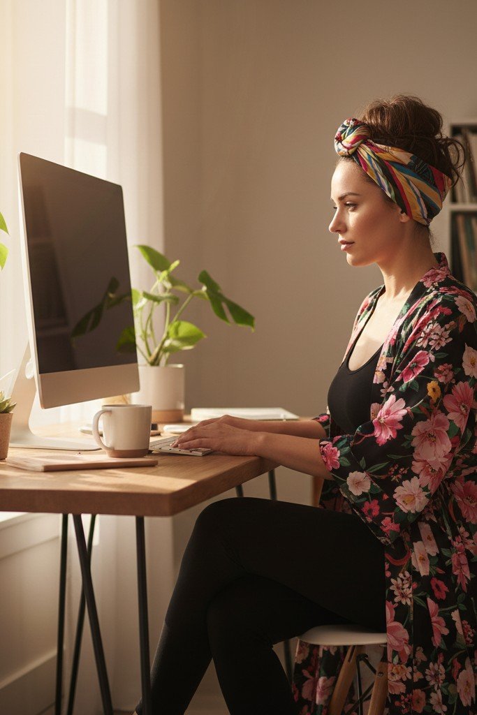 Kimono + Tank Top + Leggings