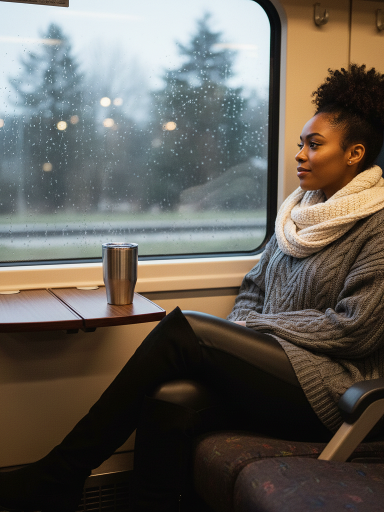 Leather Leggings + Oversized Sweater + Scarf + Boots