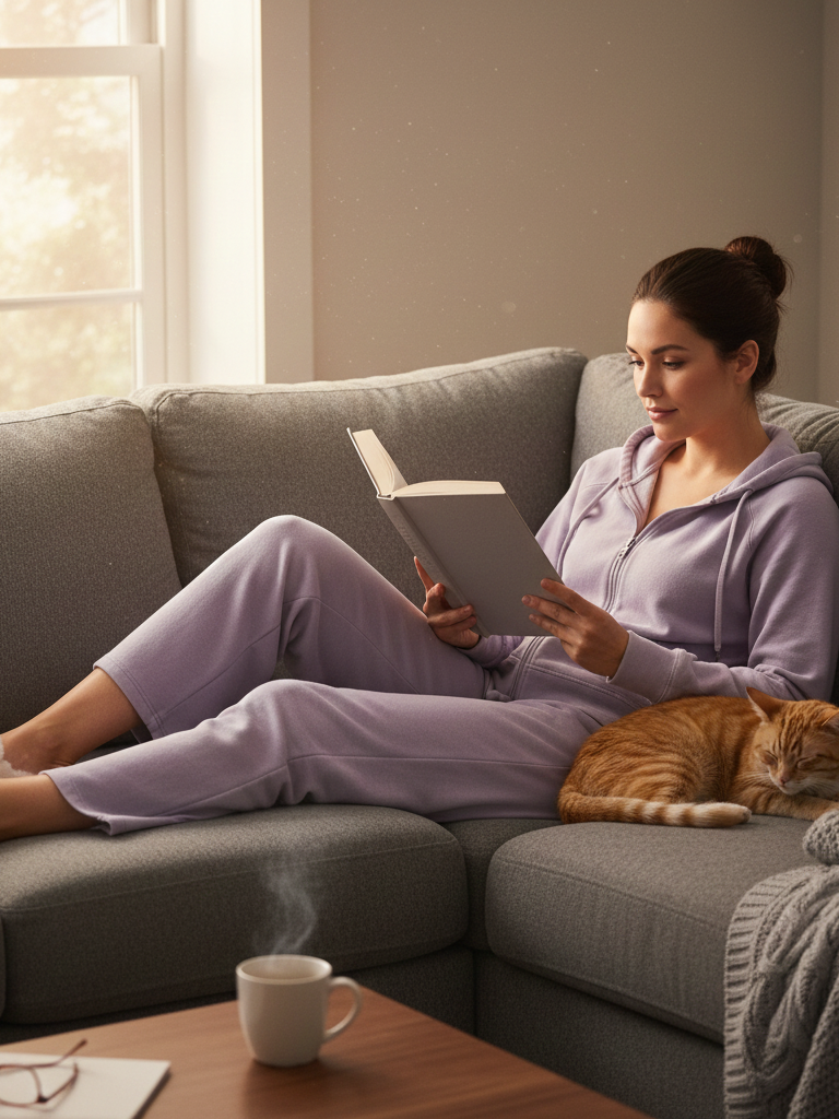 Matching Lounge Set + Fuzzy Slippers