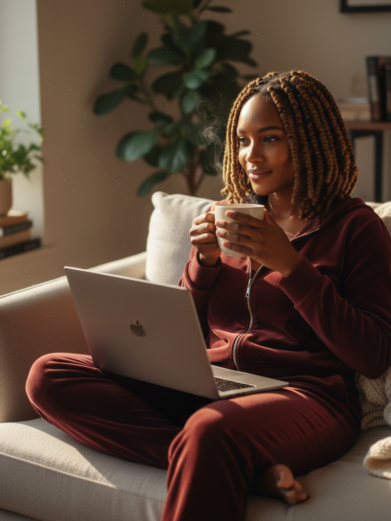 Matching Lounge Set in a Luxe Fabric