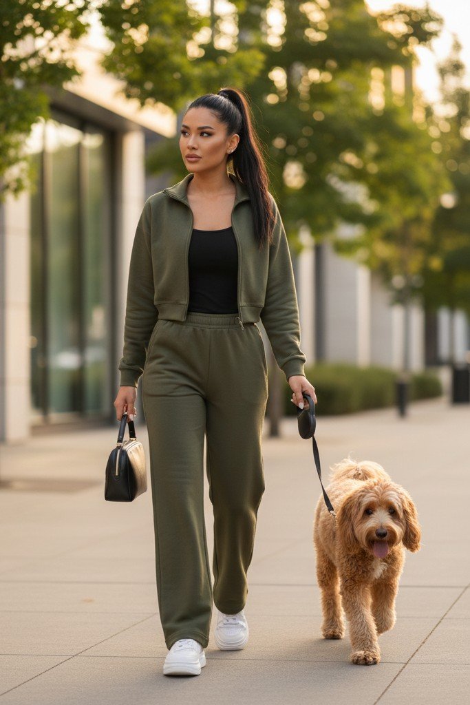 Matching Tracksuit + Chunky Sneakers