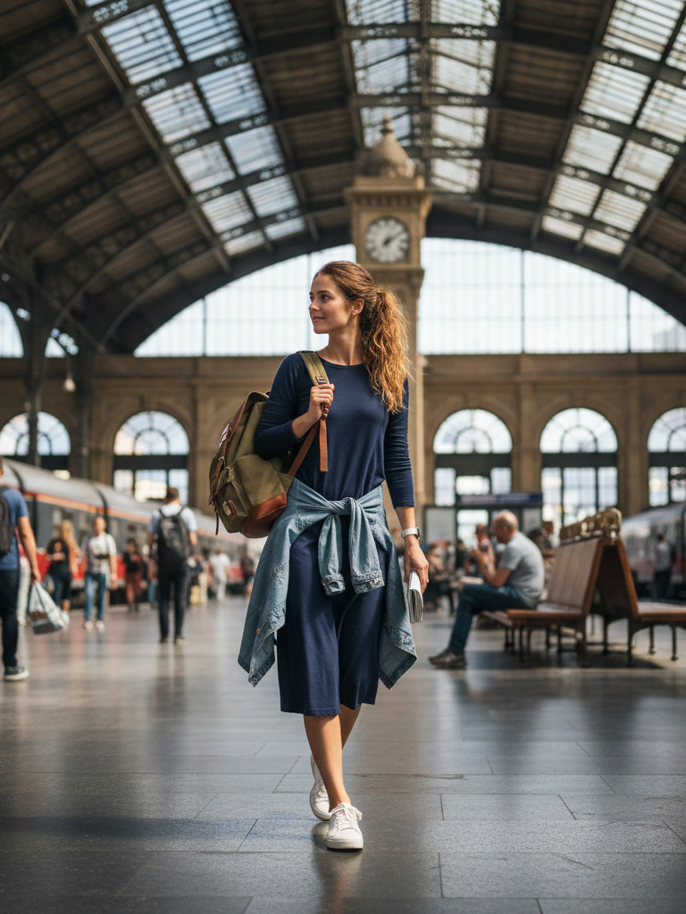 Midi Dress and Sneakers
