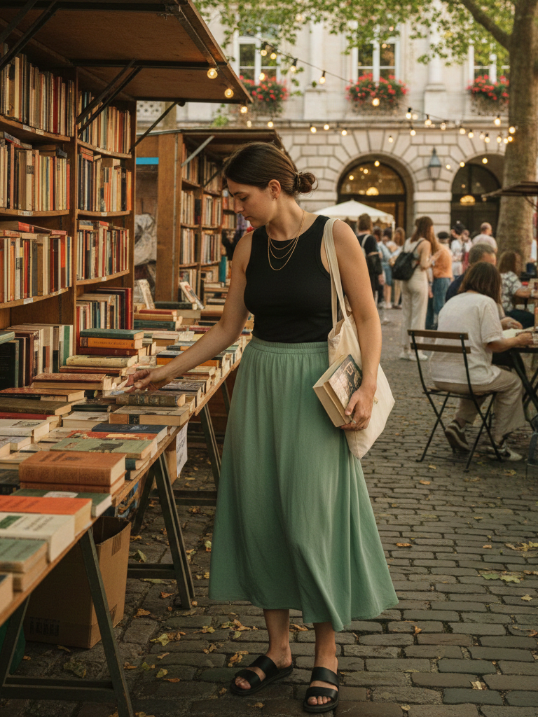 Midi Skirt and Simple Tank