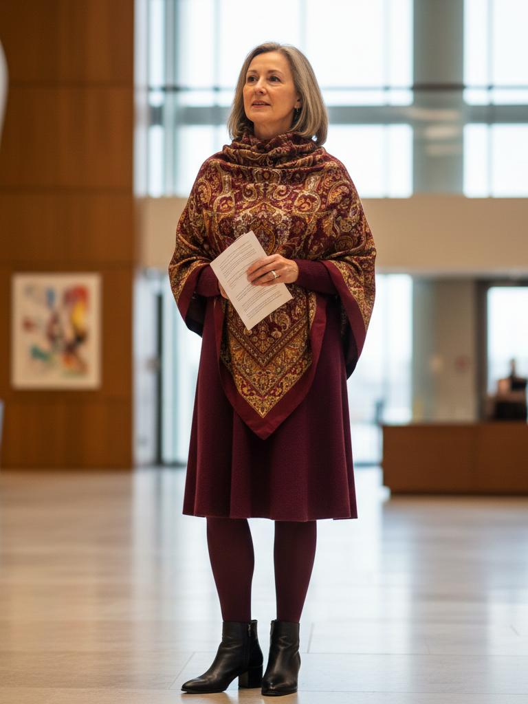 Monochromatic Knit Dress + Scarf