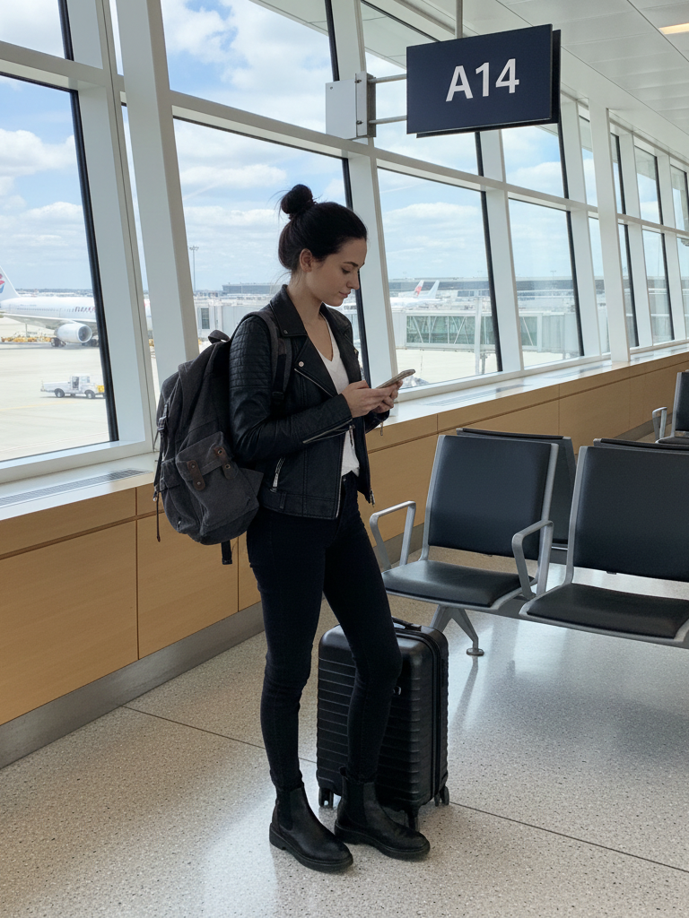 Moto Jacket + Tee + Skinny Jeans + Booties