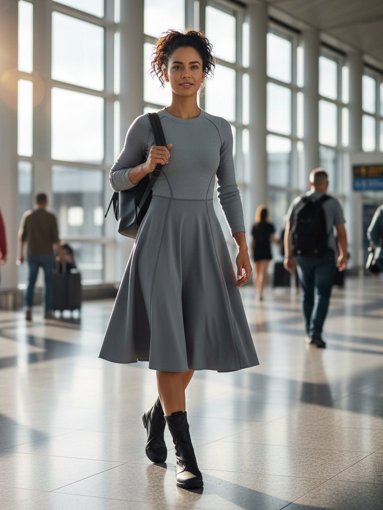 Multi-Zone Climate Dress + Compression Ankle Boots