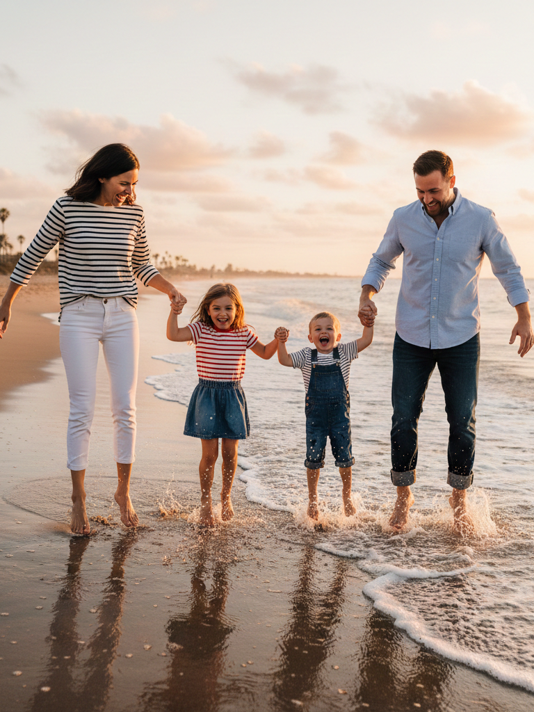 Navy Blazer + White + Khaki