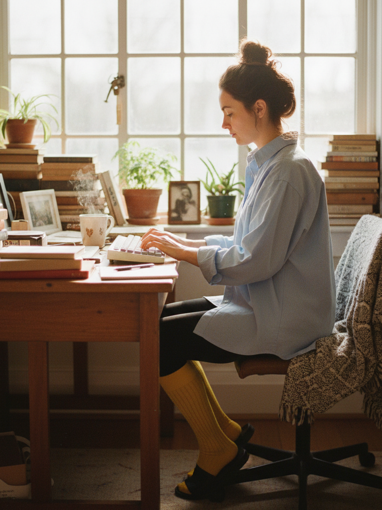 Oversized Boyfriend Shirt + Leggings + Statement Socks