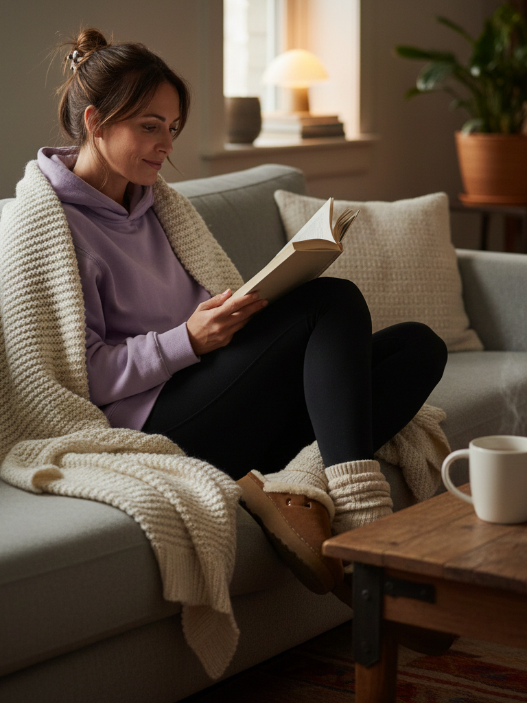 Oversized Hoodie + Leggings + Fuzzy Socks