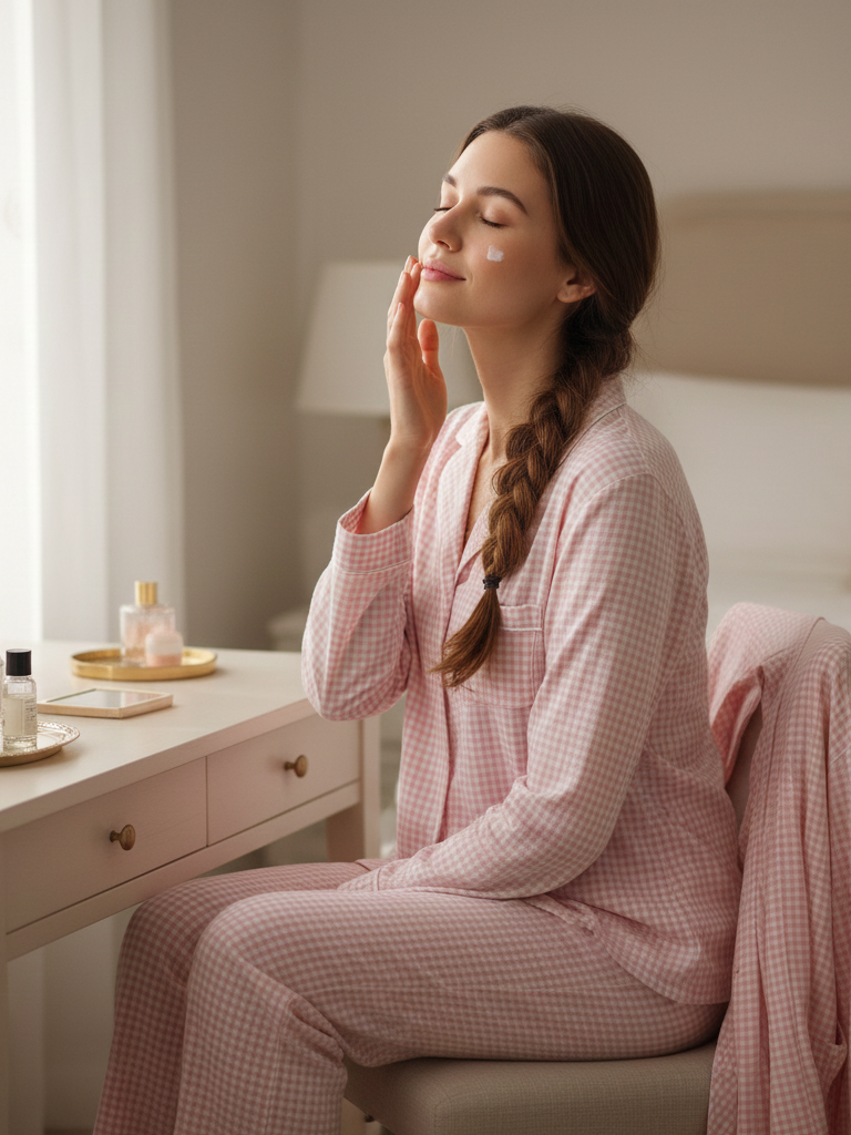 Pink Plaid Pajama Set + Matching Robe