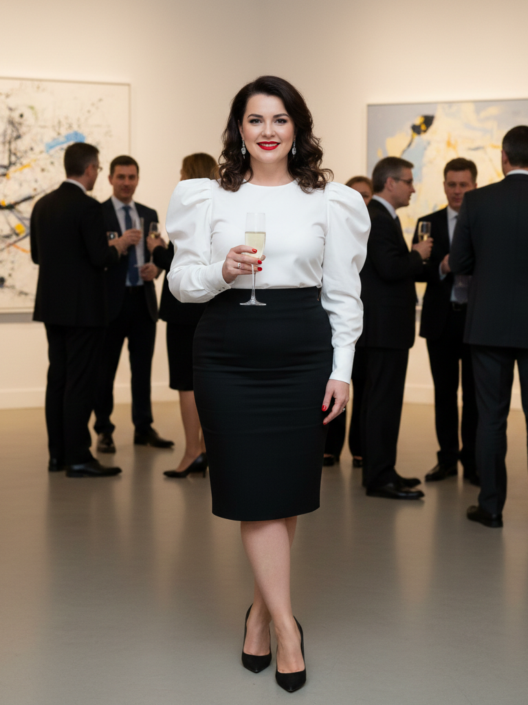 Pretty Blouse and a Pencil Skirt