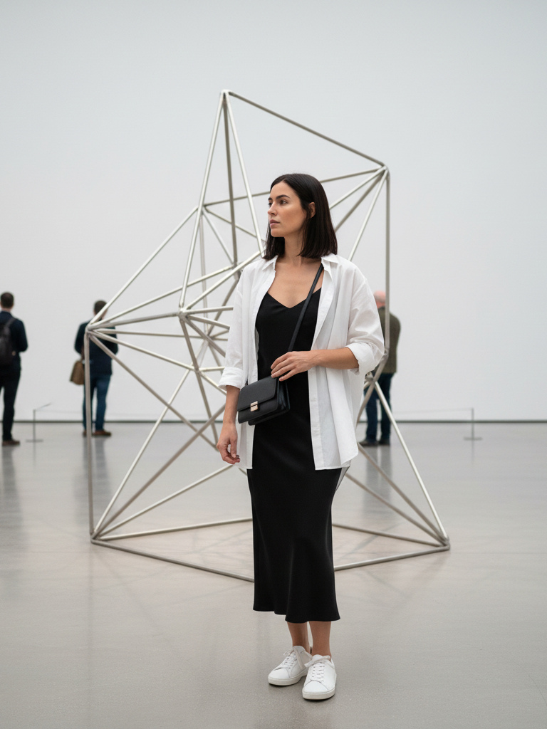 Slip Dress & Oversized Shirt