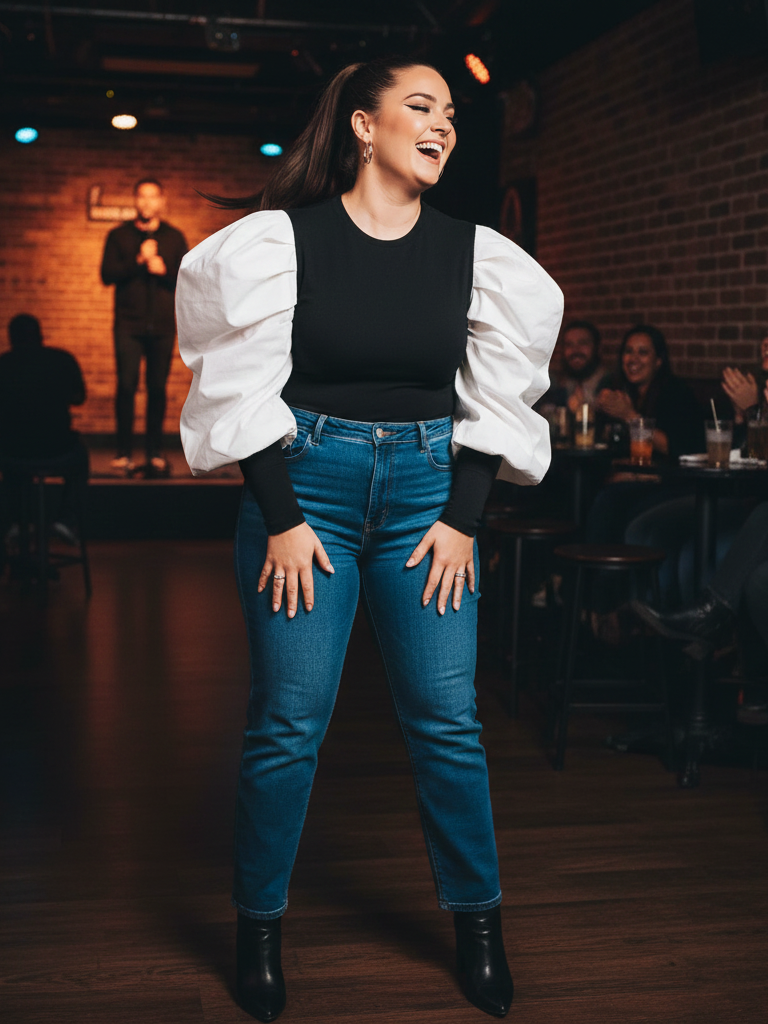 Statement Sleeves and Jeans