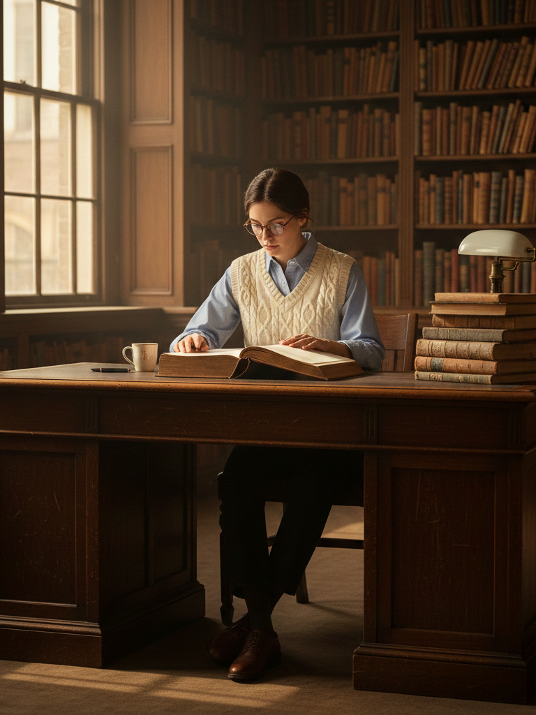 Sweater Vest + Button-Down + Black Jeans + Oxfords