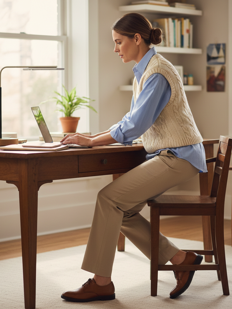 Sweater Vest + Button-Down + Trousers