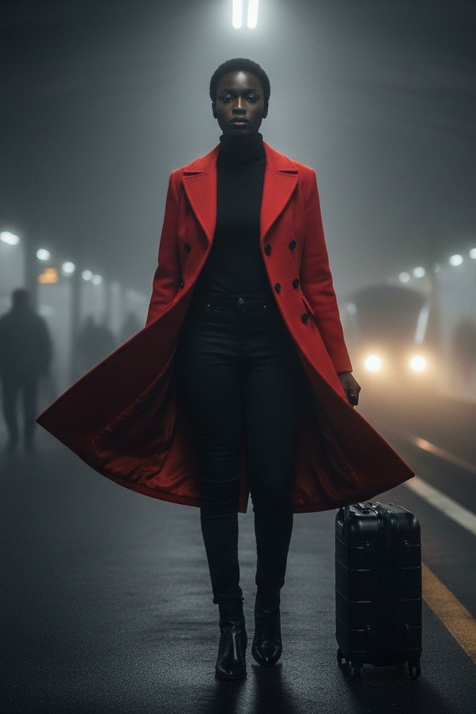 The All-Black Ensemble + Statement Coat