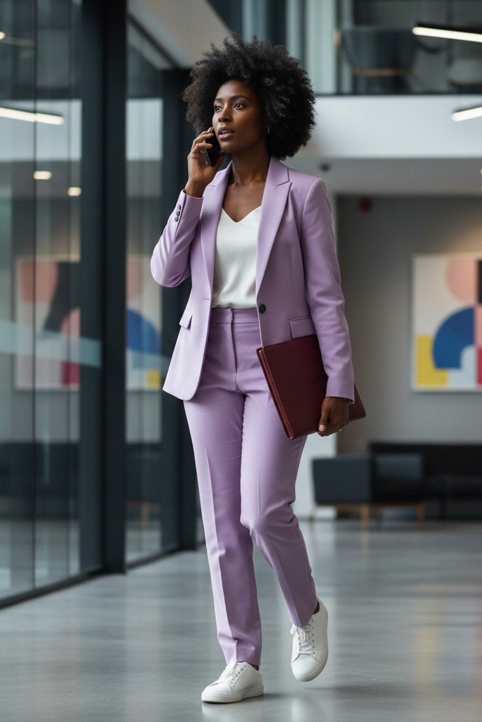 The Colorful Suit + Simple Shell & Sneakers