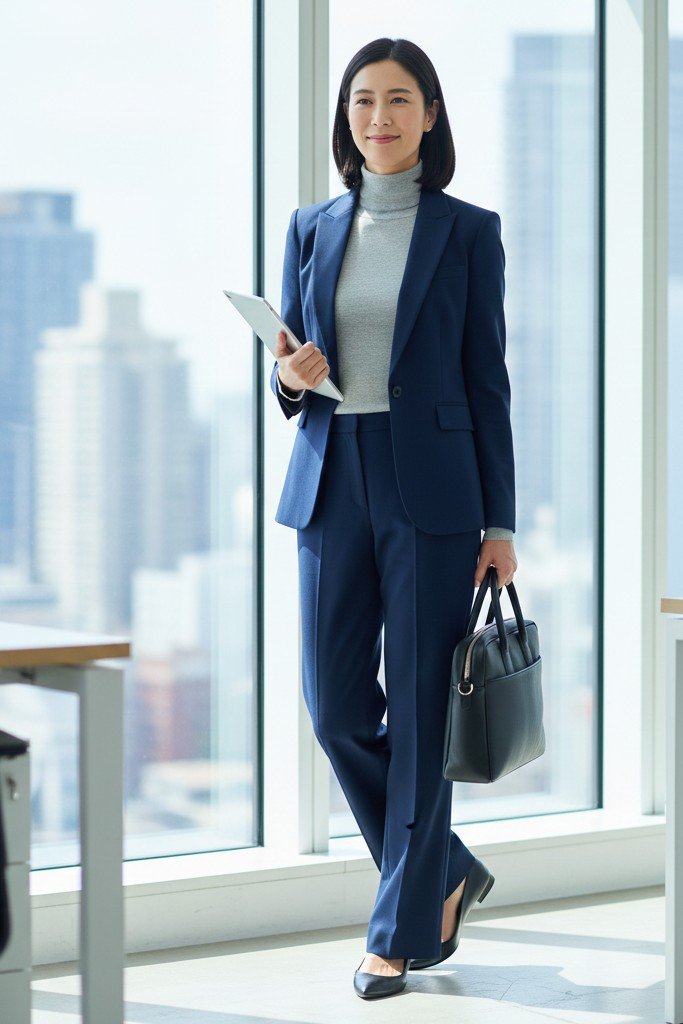 The Matching Blazer & Trousers Set + Roll-Neck