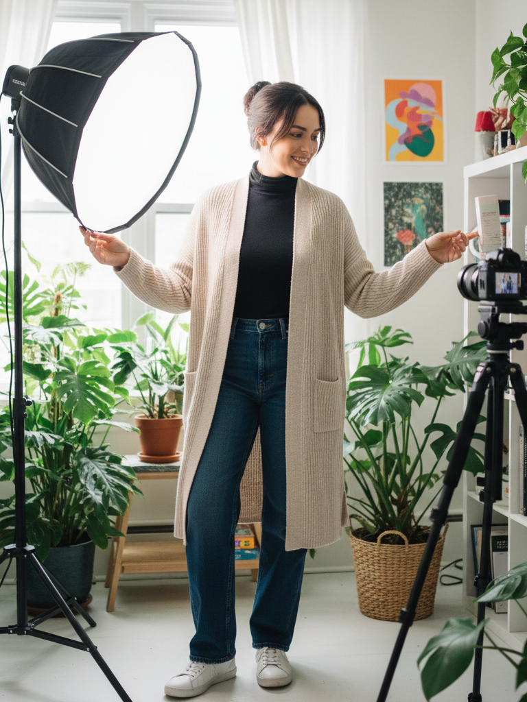 The Maxi Cardigan + Turtleneck + Wide-Leg Jeans